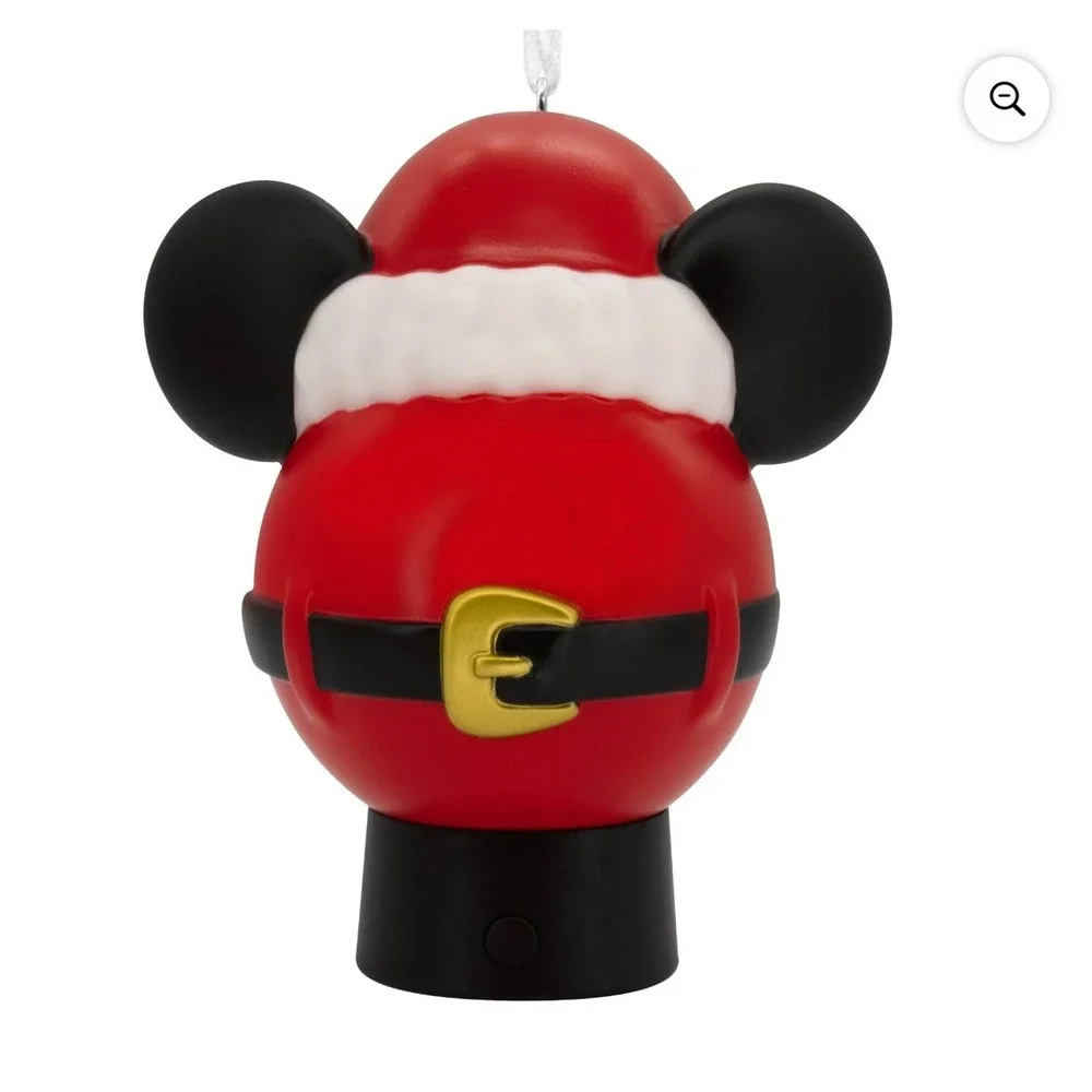 Hallmark Disney Santa Mickey Mouse Light Up Ornament New Rare HTF